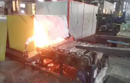 钢胚加热炉现场视频